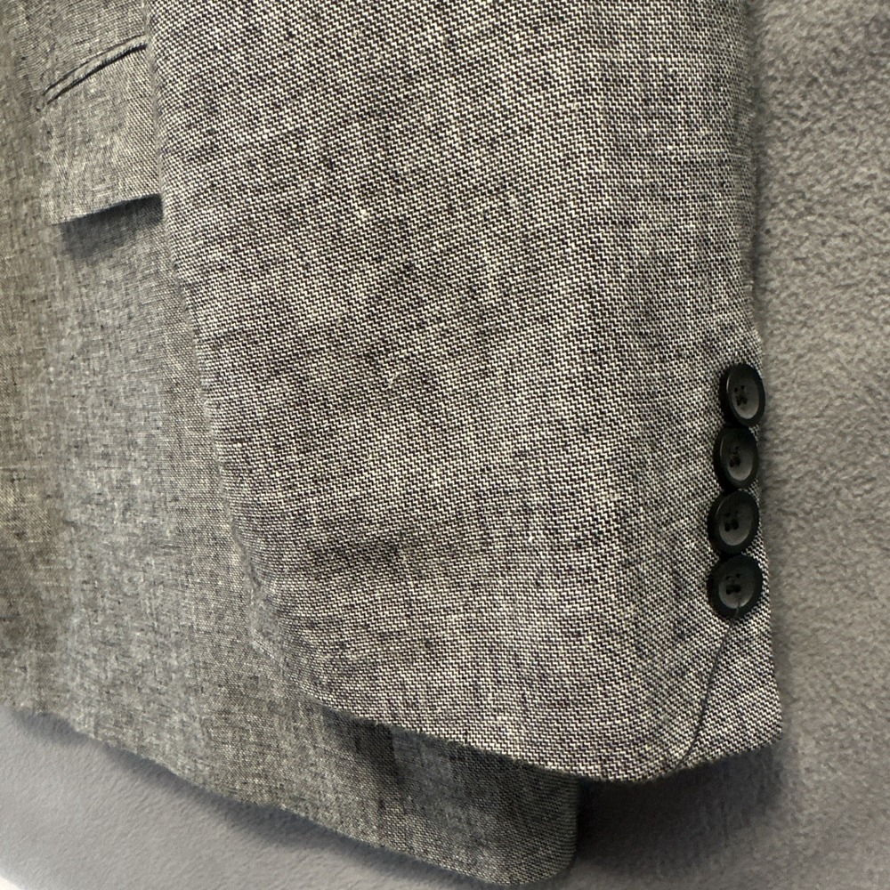 Oak Hill Linen Blend Blazer Two Button Sport Coat Mens Big & Tall 3XLT Gray - Picture 6 of 12